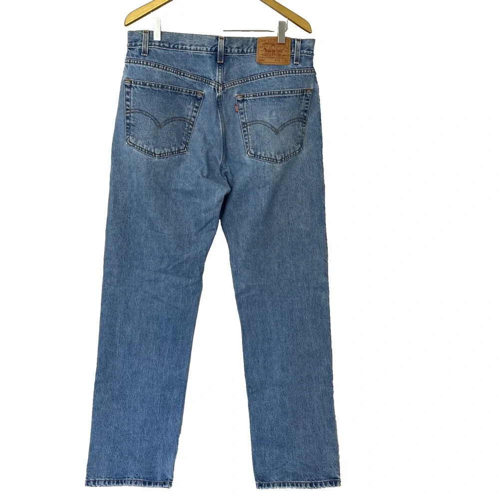 Levis‎ 505 Jeans Mens 36x34 Blue Regular Fit Straight Leg Cotton Vintage Y2K
